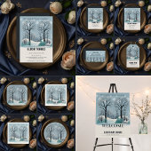 Dreamy Winter Forest Snowflakes Babydusche Pappteller