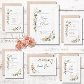 Dried Boho Floral Frame Wedding Einladung