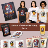 Kaffee trinken und Beängstigend sein T-Shirt