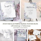Rustic Dusty Blue Eucalyptus Address Label