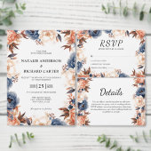 Blaue Hochzeitsfeier Tischnummer (Personalisiere diese Kollektion eines unabhängigen Creators.)