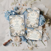 Dusty Blue Anemone Wedding Save The Date