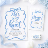 Dusty Blue Bow Modern Whimsical