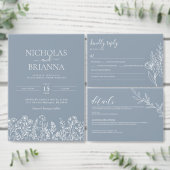 Minimalistische dunkelblaue Moderne Hochzeitmonogr Geschenkschachtel (Personalisiere diese Kollektion eines unabhängigen Creators.)