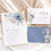 Boho Ocean Beach Blue Wedding Vielen Dank Runder Aufkleber