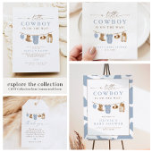 Blaue Cowboy-Kleiderleine-Windel-Raffle Poster