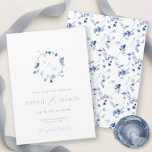 Dusty Blue Watercolor Floral Wedding Tie Krawatte