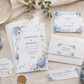 Blaue Navy Blumen Florale Muster Hochzeit Fächer