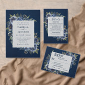 Dusty Blue Navy Champagne Ivory Wedding Sockelschild (Personalisiere diese Kollektion eines unabhängigen Creators.)