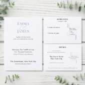 Staubblaues Et-Zeichen Hochzeit | Cocktail Untersetzer (Personalisiere diese Kollektion eines unabhängigen Creators.)
