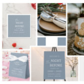 Minimalistisch Blue the Night Before Probe Dinner Runder Aufkleber