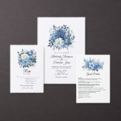 Dusty Blue Colored Floral Wedding Tischnummer (Personalisiere diese Kollektion eines unabhängigen Creators.)