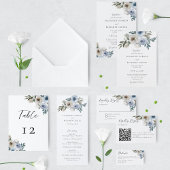 Budget Dusty Blue Wedding Table Chart