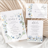 Dusty Blue Sage Wildflower Wedding Return Address