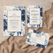 Hochzeitsfeier mit blauen und weißen Blumen Geschenkanhänger (Personalisiere diese Kollektion eines unabhängigen Creators.)