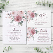 Zukunft Frau Dusty Rose Floral Return Addres (Personalisiere diese Kollektion eines unabhängigen Creators.)