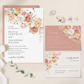 Staubrosa Rosen Hochzeit Einladung