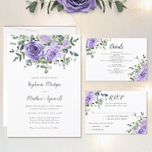 Lila botanische Engagement-Partei in trostloser Ro Einladung