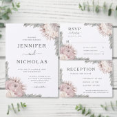 Boho getrocknete Blume Dusty Rose Einladung Hochze (Personalisiere diese Kollektion eines unabhängigen Creators.)