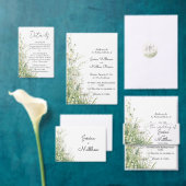 Dusty Sage Green Blume Hochzeit Einladungsbanderole (Personalisiere diese Kollektion eines unabhängigen Creators.)