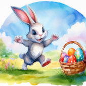 Floral Aquarell Niedlich Ostern Bunny Magnet