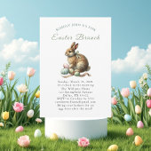 Niedliche Vintage Rabbit Bunny Hare Osterfloral Dankeskarte