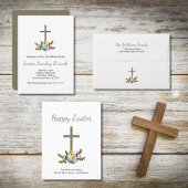 Dekorative Ostereier Botanisches einfaches Kreuz Rechteckiger Pappuntersetzer