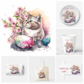 Ostergewässer - Blume und Eier für Katzen -