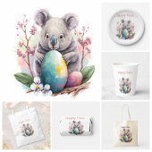 Osterwasserfarbe Koala - Eier und Blume -