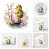 Osterfarbene Ducklingeier und -Blume -
