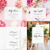 Klassisches Eleganbuch für Babyaufkleber Mitteilungskarte