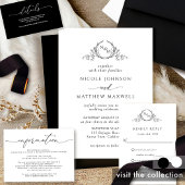Elegantes Skript-Hochzeitdetails/ Website-Einschli RSVP Karte