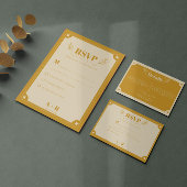 Elegant Modernes Vintag RSVP Karte