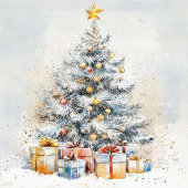 Elegante Weihnachtsbaumen Geschenkpapier Set