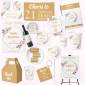 Fancy Cherry Blossom 21st Birthday Wrapping Paper Geschenkpapier