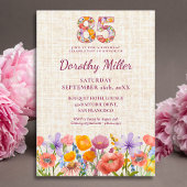 85th Birthday Party - Elegant Floral Number 85 Serviette