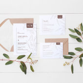 Elegante Abstrakte Minimalistische UAWG RSVP Karte