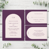 Camila Taupe Arch Moderne Hochzeit RSVP Karte (Personalisiere diese Kollektion eines unabhängigen Creators.)