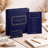 Elegante Art Deco Beruflich Monogram Black/Gold Post-it Klebezettel