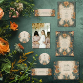 Elegantes Jugendstil-Brautparty Pappteller