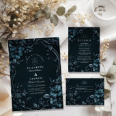 Elegante Art Nouveau Floral Halloween Hochzeit Save The Date