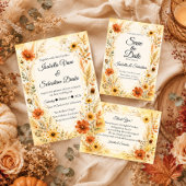 Elegante Herbst-Blumenhochzeit Save The Date