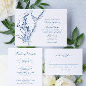 Avalon New Jersey Elegant Wedding Einladung