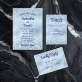 Baby Blue Glitzer & Foil Wedding Paper Cups Pappbecher (Personalisiere diese Kollektion eines unabhängigen Creators.)