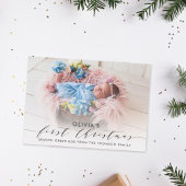 Babys erstes Weihnachtsgeschenk Elegantes handgesc Feiertagskarte