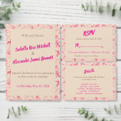 Elegant Beige & Blush Pink Floral Wedding Begleitkarte (Personalisiere diese Kollektion eines unabhängigen Creators.)