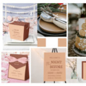 Moderne Beige Terracotta Probe Dinner Hochzeit Serviette