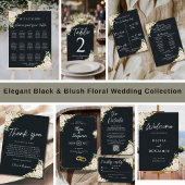 Elegant Black Floral Wedding Welcome Sign Acrylschild