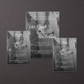 Elegant Black And White Wedding Seating Chart Acrylschild (Personalisiere diese Kollektion eines unabhängigen Creators.)