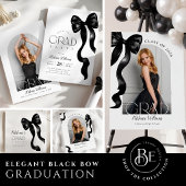 Black Bow Grad Party Serviette